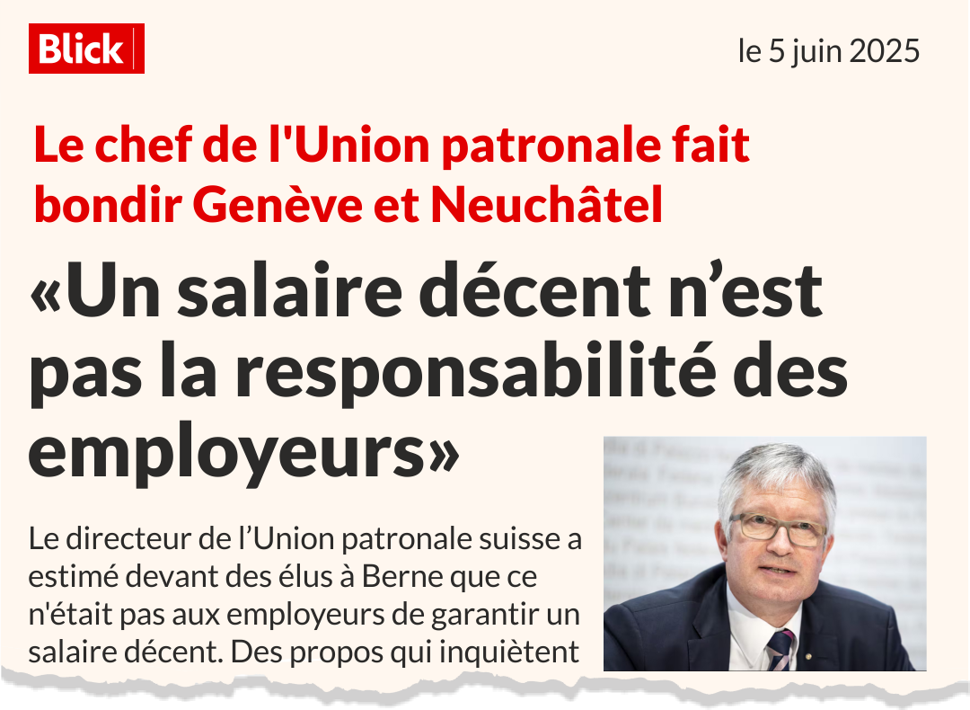 Chef de l'Union patronale : "Un salaire décent n'est pas las responsabilité des employeurs"